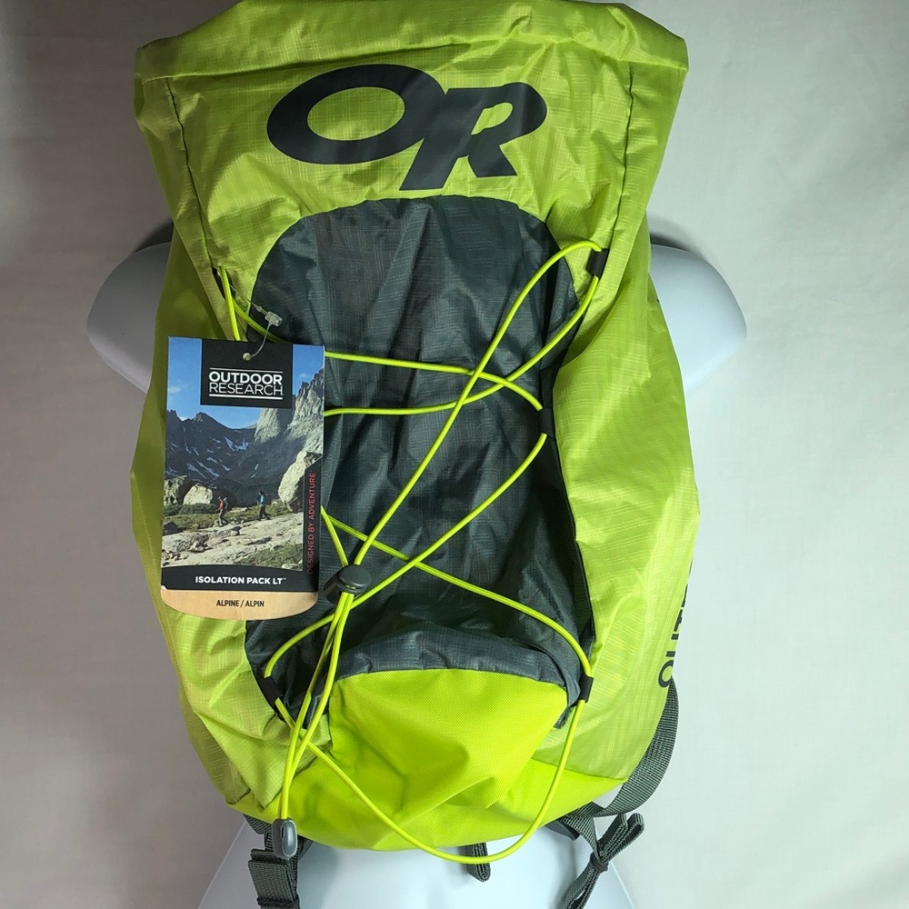 Outdoor Research Neon Yellow and Gray Lightweight Daypack Dry Isolation Pack